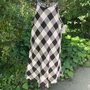 NWT Philosophy Buffalo Print Linen Blend Dress Size 12